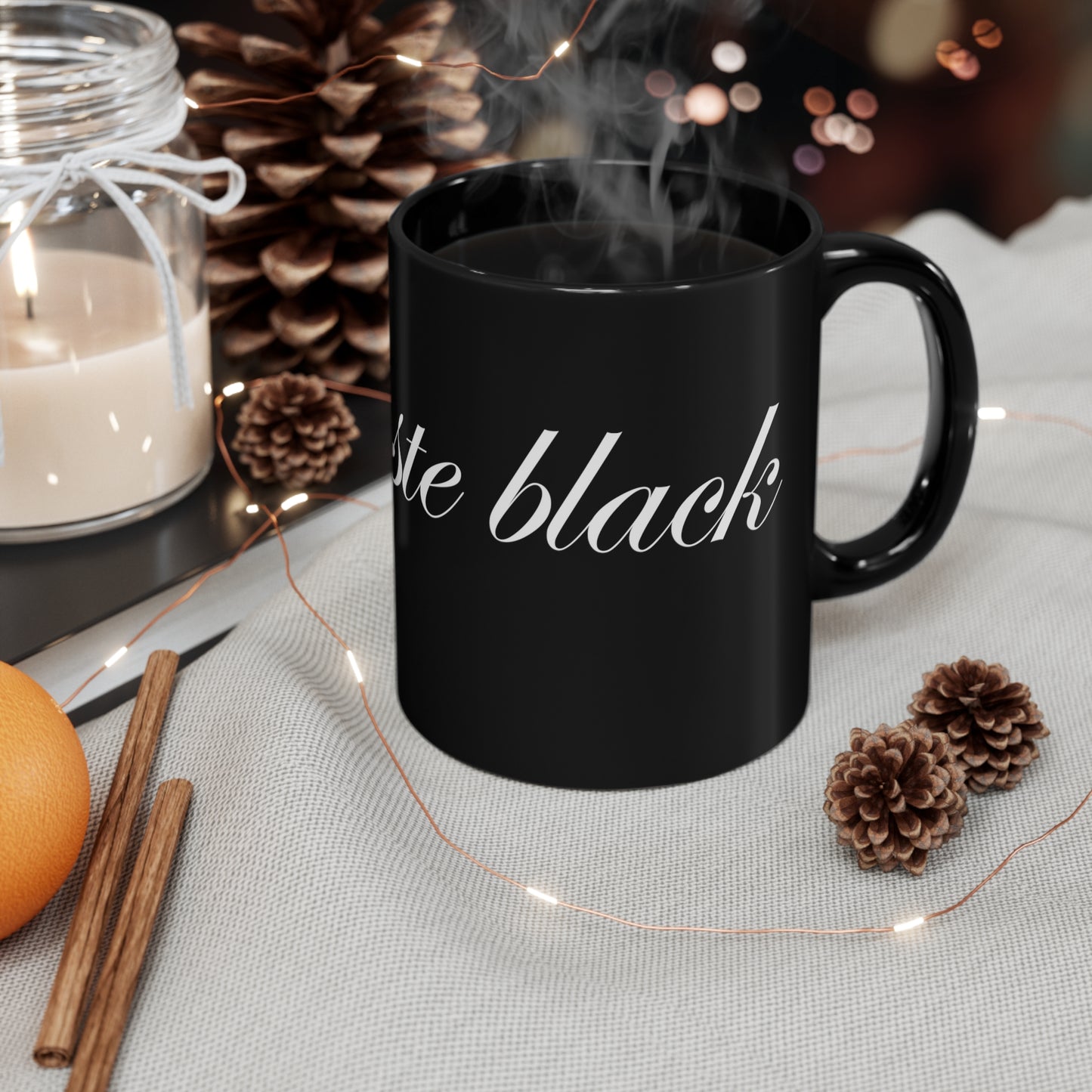 Black Namaste Black Coffee Mug 11oz
