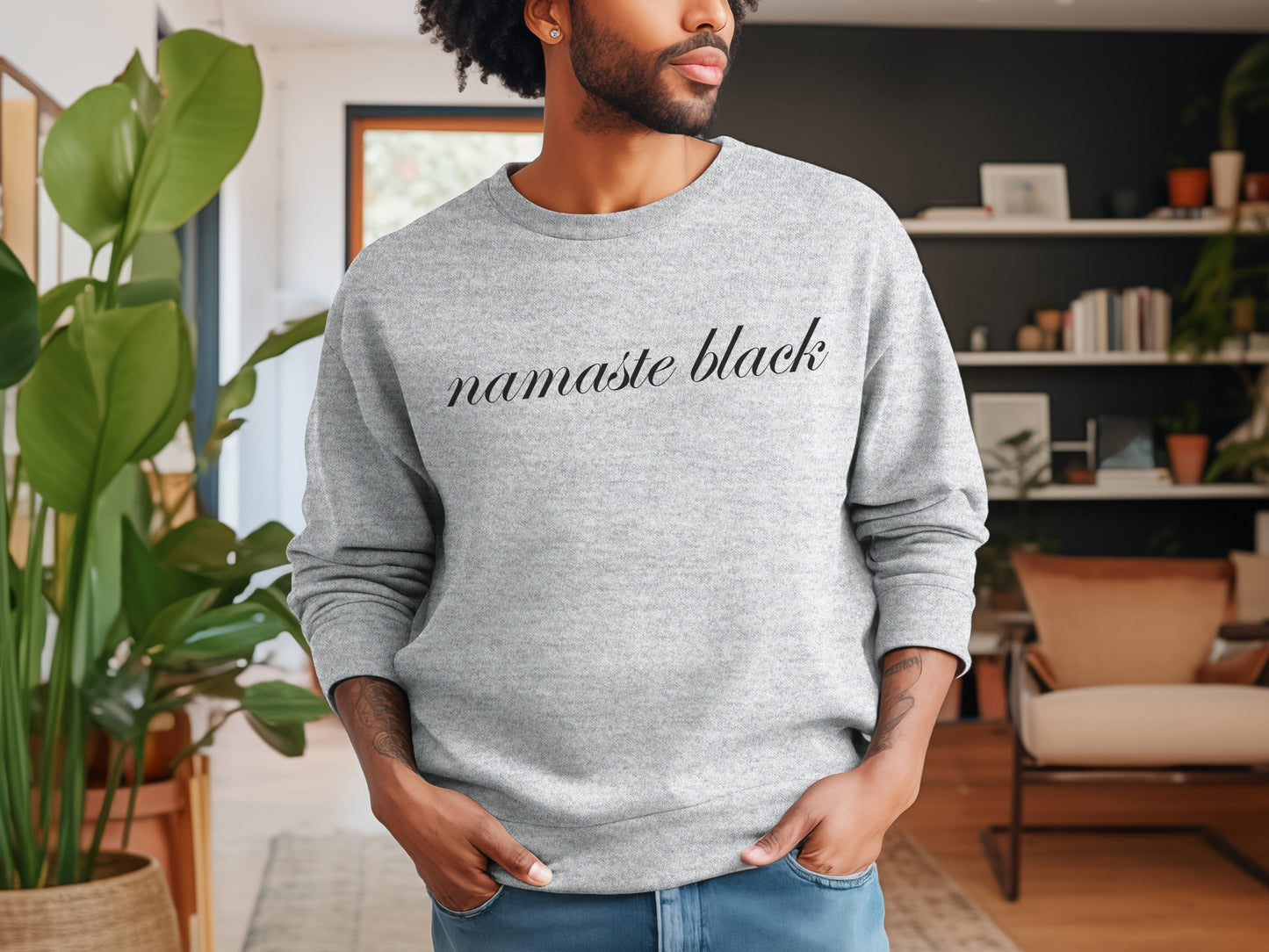 Namaste Black Sweatshirt