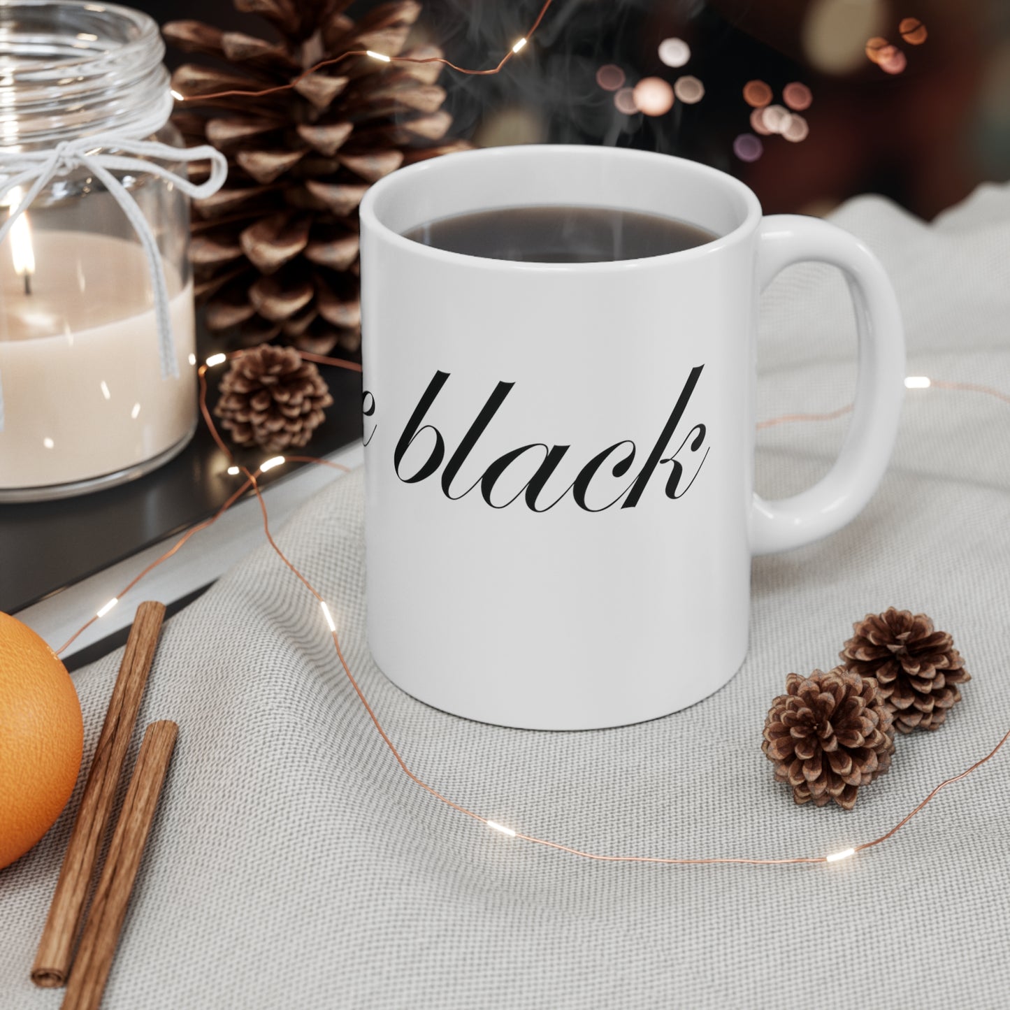 Namaste Black Coffee Mug 11oz