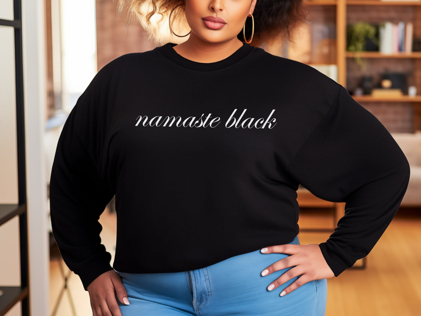 Namaste Black Sweatshirt