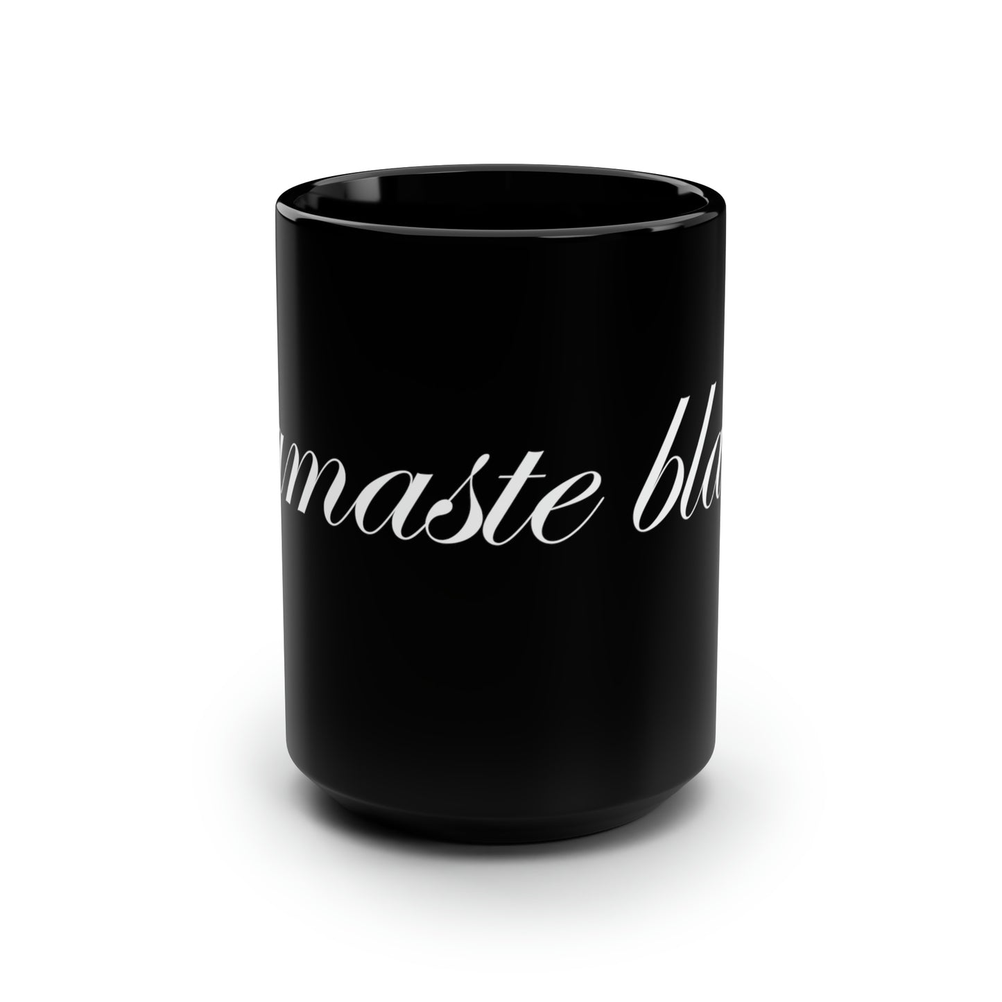 Black Namaste Black Coffee Mug 15oz