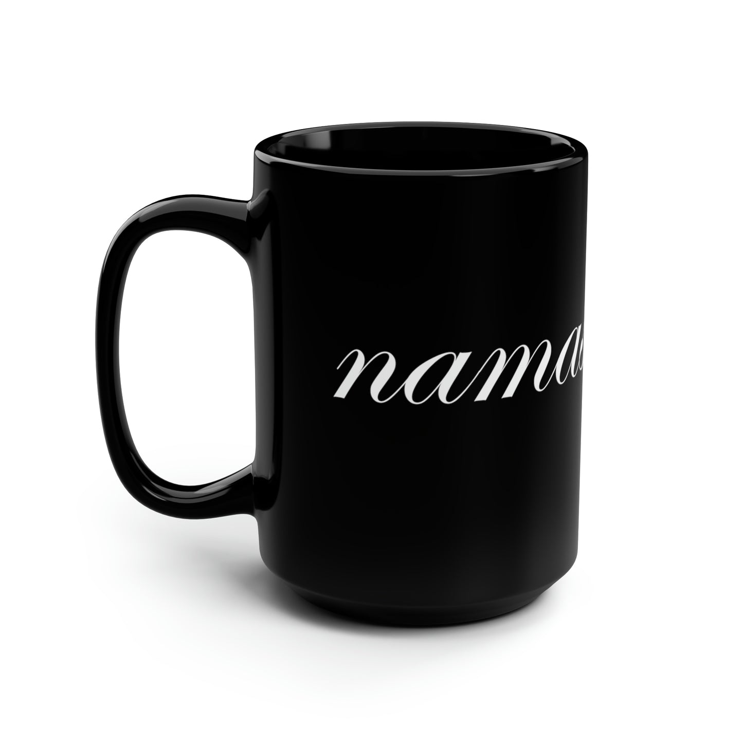 Black Namaste Black Coffee Mug 15oz