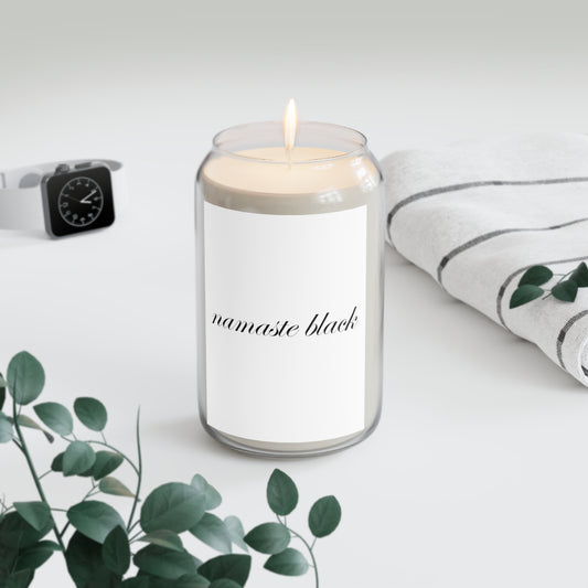 White Namaste Black Scented Soy Wax Candle 13.75oz
