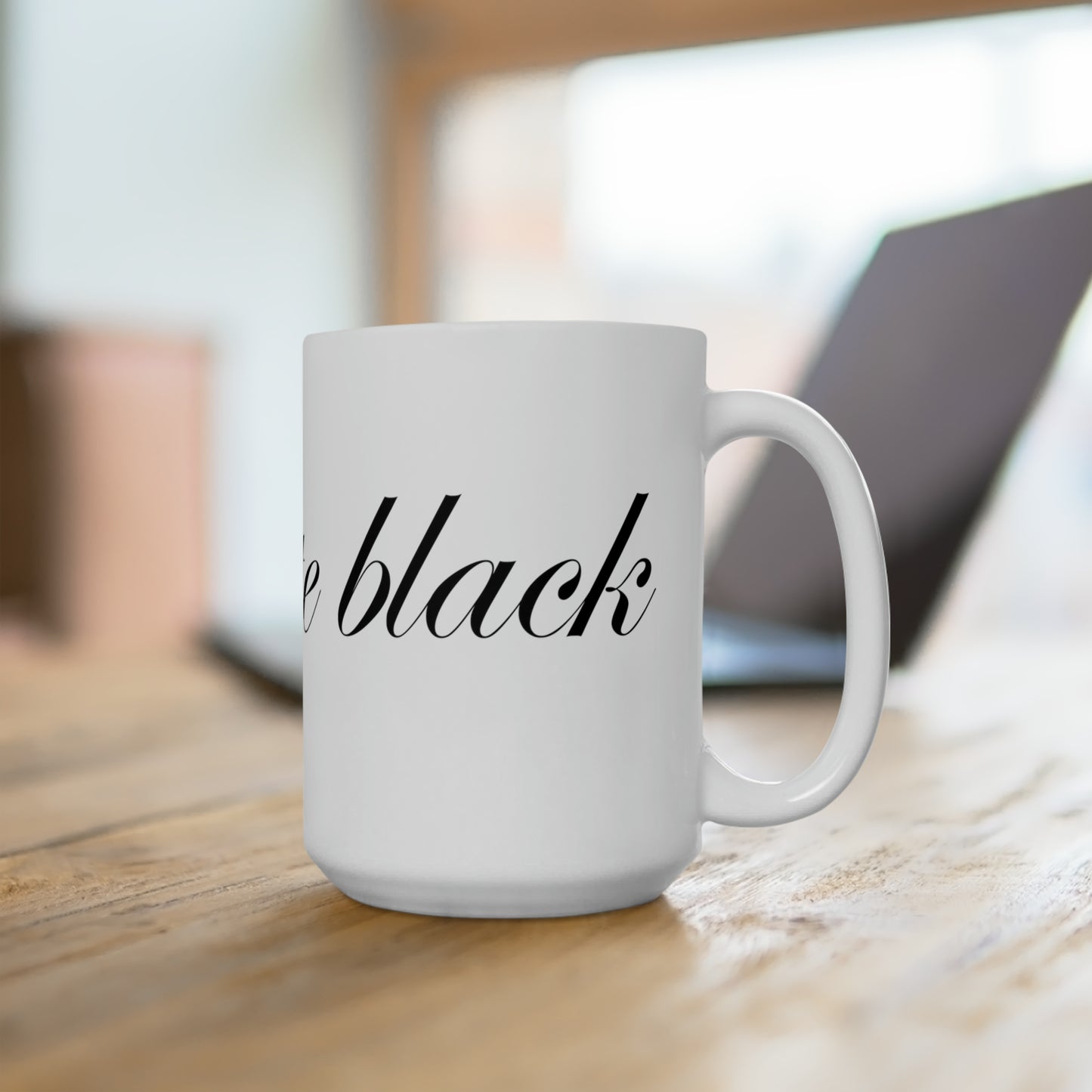 Namaste Black Coffee Mug 15oz