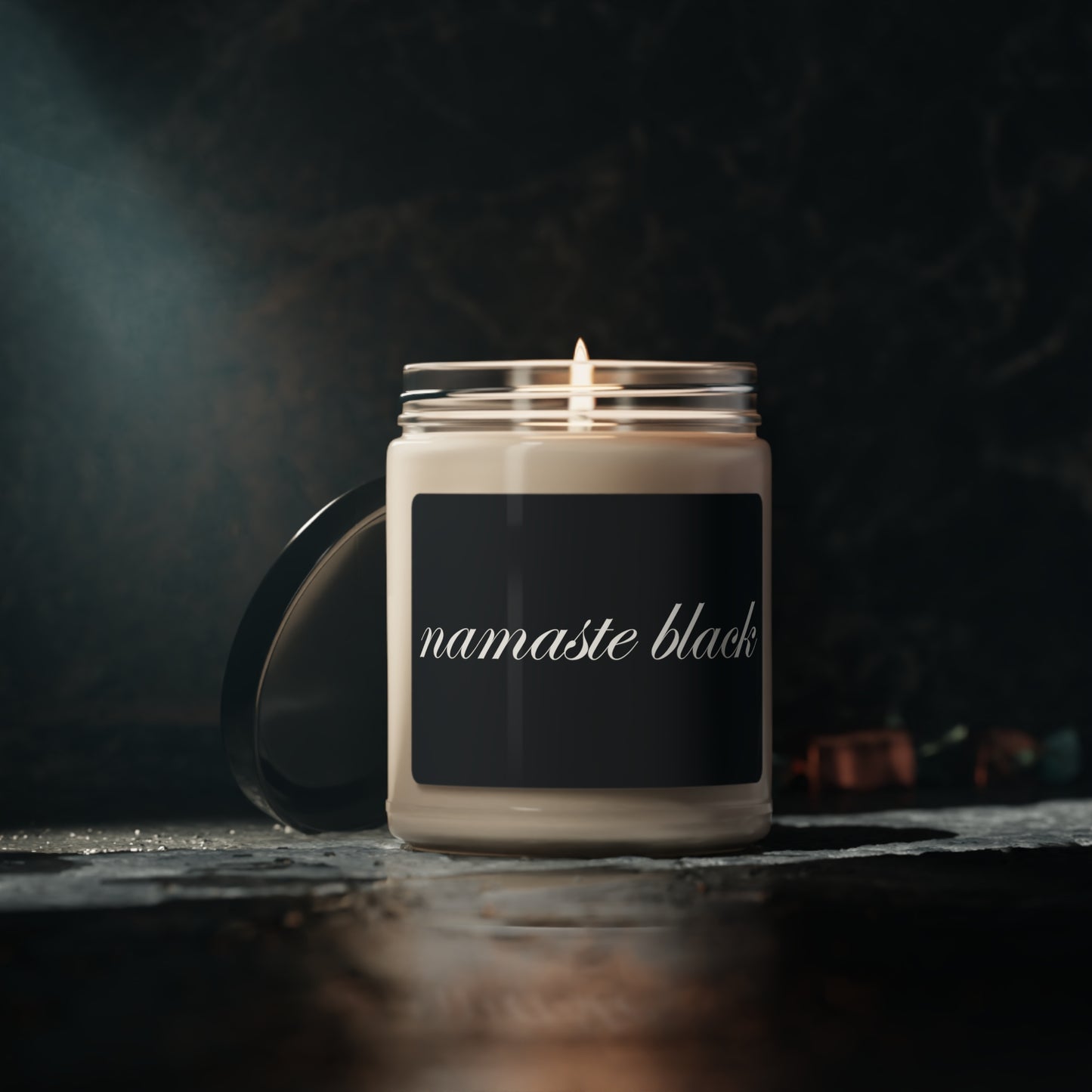 Namaste Black Scented Soy Wax Candle 9oz