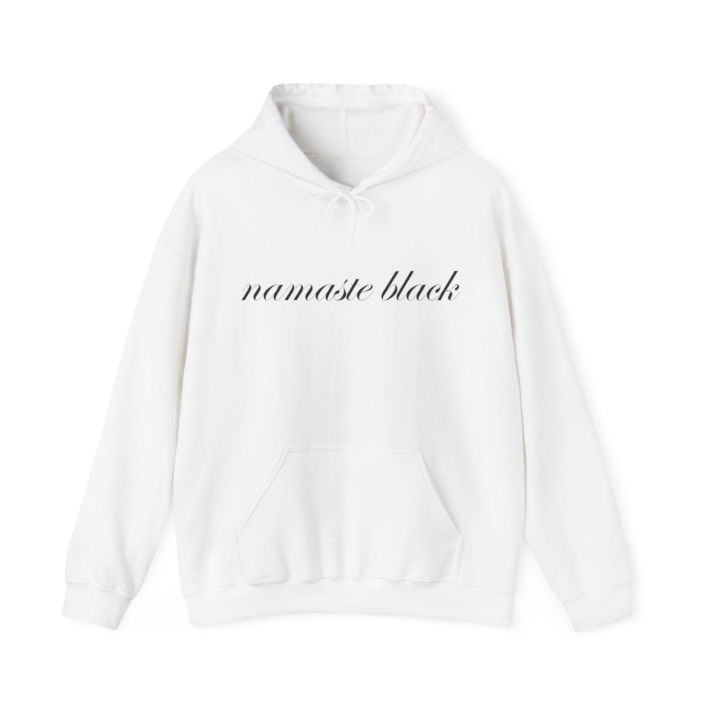Namaste Black Pullover Hoodie With Pocket