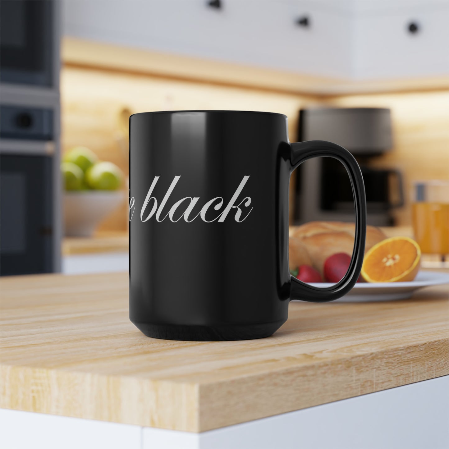 Black Namaste Black Coffee Mug 15oz