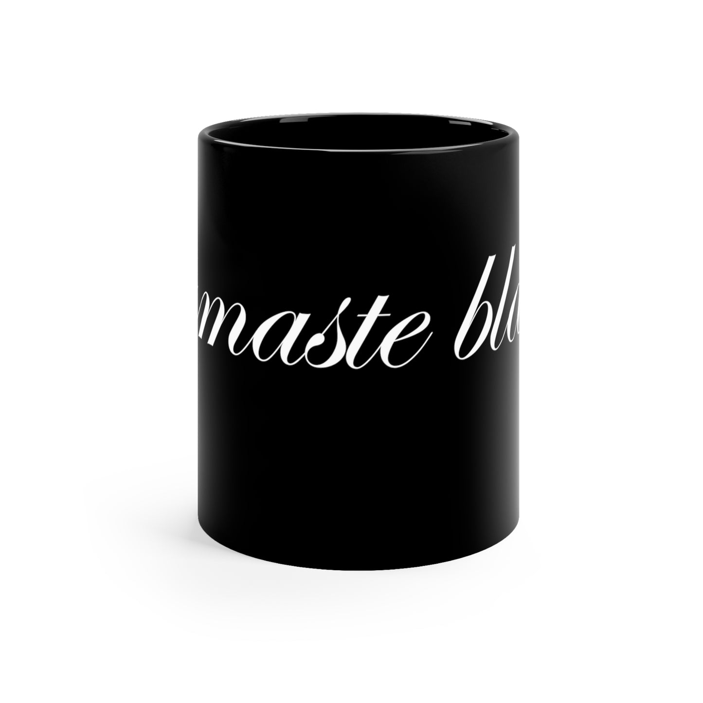 Black Namaste Black Coffee Mug 11oz